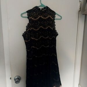 Windsor Black Tiered Halter Mini Cocktail Dress Size s